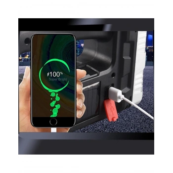 El Feneri Solar Panelli Ledli Powerbank Cob Fener (599)