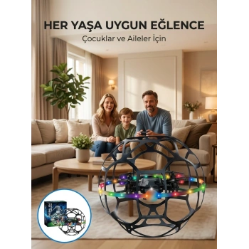 El Sensörlü Uçan Top Drone Çocuklar İçin Led Işıklı Eğlence Oyuncağı