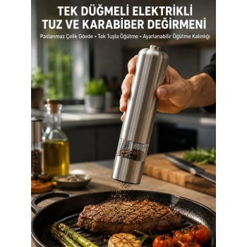Elektrikli Baharat Öğütme Cihazı Ergonomik Şeffaf Gövde Yeni Nesil