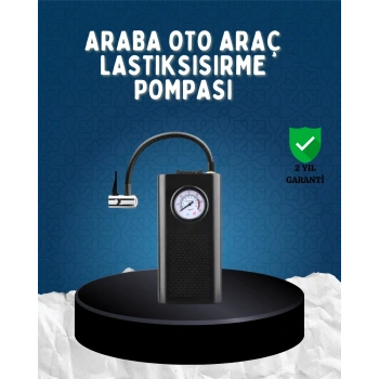 Elektrikli Hava Kompresörü Type-c Usb Şarjlı Çok Fonksiyonlu Lastik Pompası