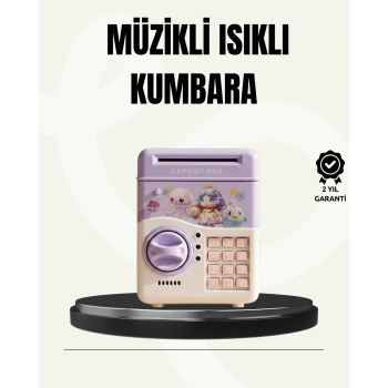 Elektronik Şifreli Atm Görünümlü Çocuk Kumbarası Mor