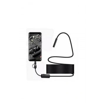 Endoskop Yılan Video Kamera Led’li 10 Metre 7 Mm Sert Kablo