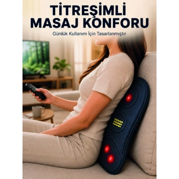 Ergonomik Isıtmalı Bel Masaj Minderi Sırt Destek Minderi