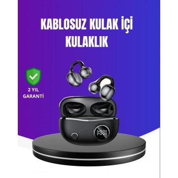Ergonomik Klipsli Kablosuz Kulaklık – 30 Saat Pil Ve Dokunmatik Kontrol Özelliği