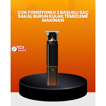 Erkekler İçin 3 İn 1 Şarjlı Bakım Seti – 7300 Rpm Güçlü Motor Ve Sessiz Çalışma