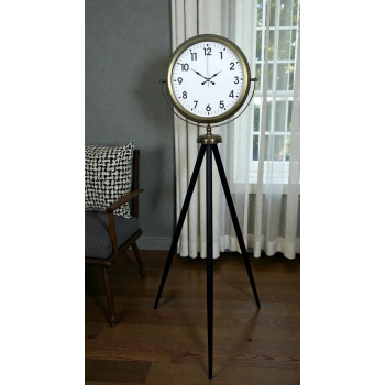 Eskitme Tripod Ayaklı Dekoratif Saat