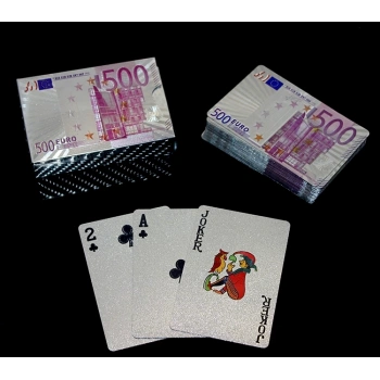 Euro Tasarımlı Gümüş İskambil Oyun Kartı Alk2812