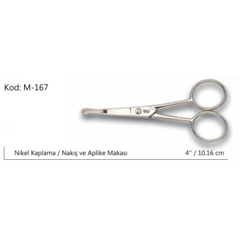 Europe Aplike Ve Nakış Makası Kıvrık Küt Uçlu No:4 10,16 Cm
