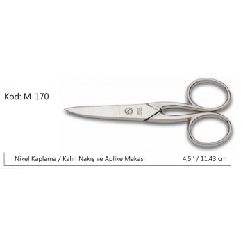 Europe Kalın Nakış Makası Süper Kalite No:4.5 11,43 Cm