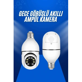 Ev Kamerası Wifi Kamerası Gece Görüşlü Akıllı Ampül Kamera
