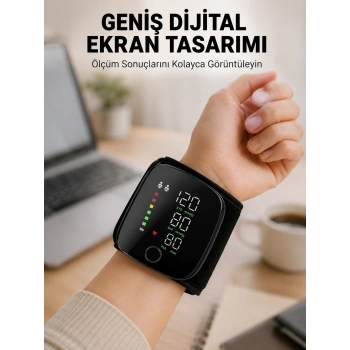 Evde Günlük Kullanıma Uygun Şarjlı Bilekten Tansiyon Ölçüm Cihazı