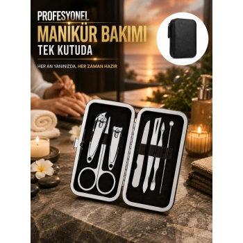 Evde Profesyonel Tırnak Bakımı İçin 7 Parça Premium Bakım Seti