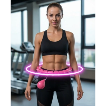 Evde Spor İçin Akıllı Hula Hoop Çemberi Bel İnceltici Mor