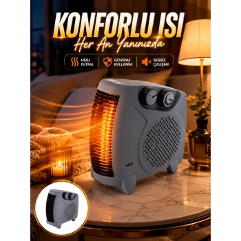 Fanlı Oda Isıtıcısı Termostat Kontrollü Soğuk Hava Üfleme Modu Yeni Nesil