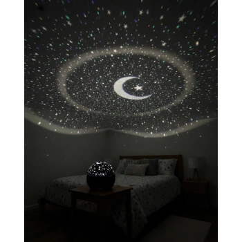 Fişli Yıldız Projektör Gece Lambası Müzikli