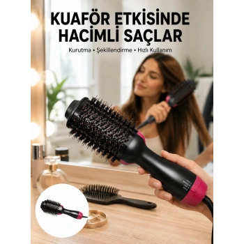 Fön Tarak 1200 W Saç Şekillendirici Saç Düzleştirici Saç Kurutma Yeni Nesil