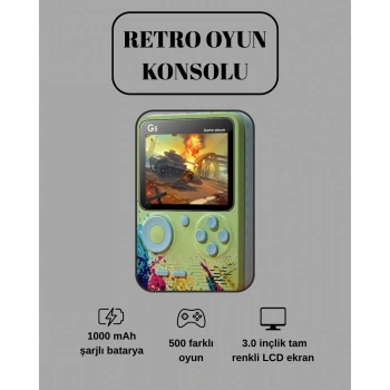 G5 Game Box Retro Mini Oyun Konsolu – 500 Dahili Oyun