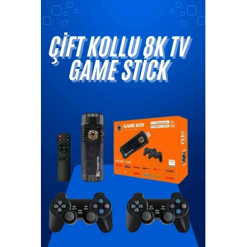 Game Stick Çift Oyun Konsolu Smart Tv Game Box 8k Ultra Hd 64 Gb