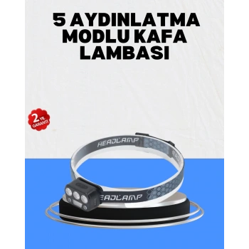 Gece Koşusu İçin Led Kafa Lambası El Sensörlü