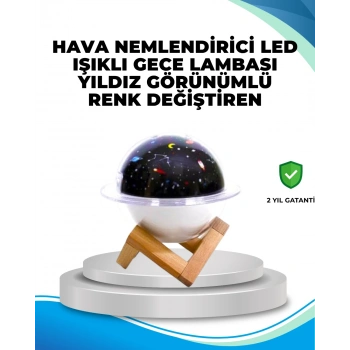 Gece Lambası Özellikli Taşınabilir Nemlendirici Ve Aromaterapi Cihazı Usb Girişli