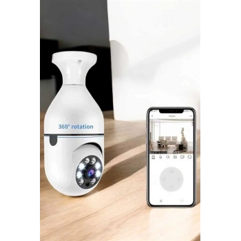 Güvenlik Kamerası Wifi Kamera Duylu Ev Kamerası Wifi Bağlantılı Dönebilen