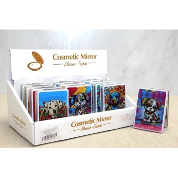 Hareketli Sulu Detaylı Köpek Figürlü El Aynası Alk4578