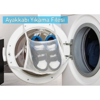 Hassas Çamaşır - Ayakkabı Yıkama Filesi Kapak Bağlamalı 35 x 20 cm (599)