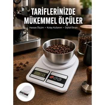 Hassas Ölçüm İçin Dijital Mutfak Tartısı – 10 Kg Kapasiteli Yeni Nesil