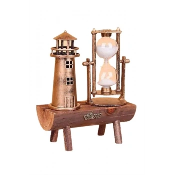 Hediyelik Kum Saati Retro Dekoratif Deniz Feneri Kum Saati