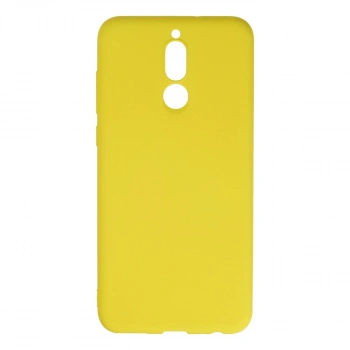 Huawei Mate 10 Lite Kılıf Nano İçi Kadife Silikon - Sarı