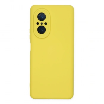 Huawei Nova 9 Se Kılıf Nano İçi Kadife Silikon - Sarı
