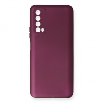 Huawei P Smart 2021 Kılıf First Silikon - Mürdüm
