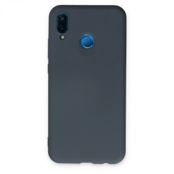 Huawei P20 Lite Kılıf Nano İçi Kadife Silikon - Gri