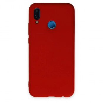 Huawei P20 Lite Kılıf Nano İçi Kadife Silikon - Kırmızı