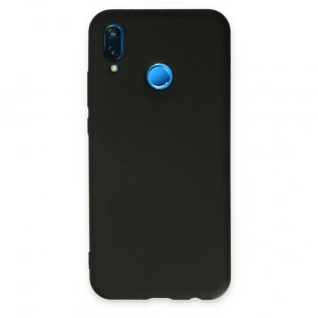 Huawei P20 Lite Kılıf Nano İçi Kadife Silikon - Siyah
