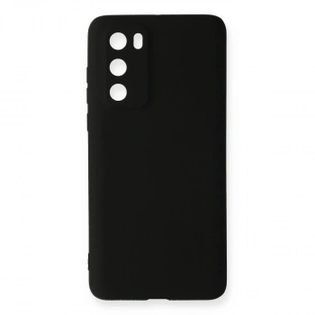 Huawei P40 Kılıf First Silikon - Siyah
