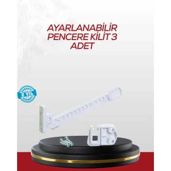İçe Açılan Camlar İçin Emniyet Kilidi Seti 3’lü