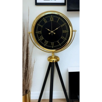 İhtişam Gold Tripod Ayaklı Saat