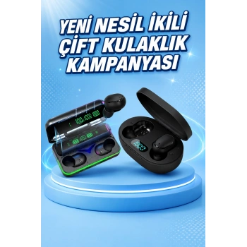 İkili Bluetooth Kulaklık Dijital Göstergeli Uzun Pil Ömrü Yüksek Ses Kaliteli
