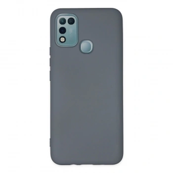 İnfinix Hot 10 Play Kılıf Nano İçi Kadife Silikon - Gri