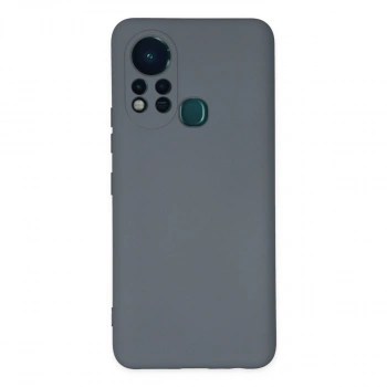 İnfinix Hot 11s Kılıf Nano İçi Kadife Silikon - Gri