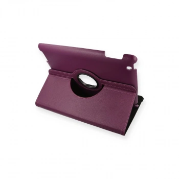 İpad 4 9.7 Kılıf 360 Tablet Deri Kılıf - Mürdüm