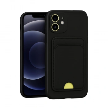 İphone 11 Kılıf Kelvin Kartvizitli Silikon - Siyah