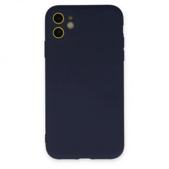 İphone 11 Kılıf Nano İçi Kadife Silikon - Lacivert