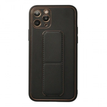 İphone 11 Pro Kılıf Coco Deri Standlı Kapak - Siyah