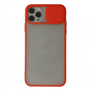 İphone 11 Pro Kılıf Palm Buzlu Kamera Sürgülü Silikon - Kırmızı