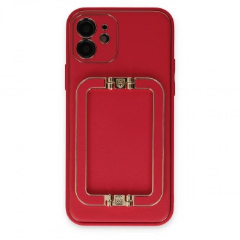 İphone 12 Kılıf Coco Elit Kapak - Kırmızı