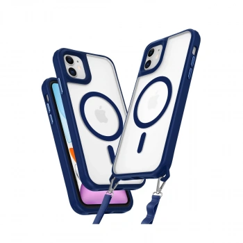 İphone 12 Kılıf Enka Magsafe Silikon Kılıf - Lacivert