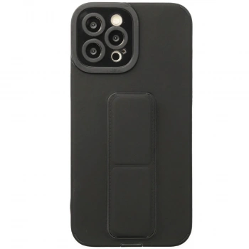 İphone 12 Pro Kılıf Mega Standlı Silikon - Siyah