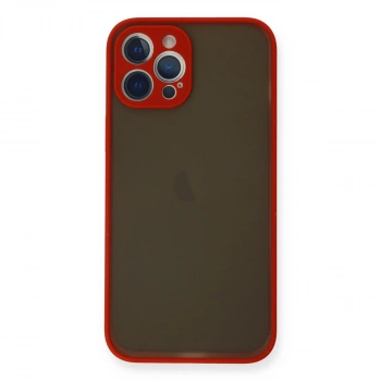 İphone 12 Pro Kılıf Montreal Silikon Kapak - Kırmızı